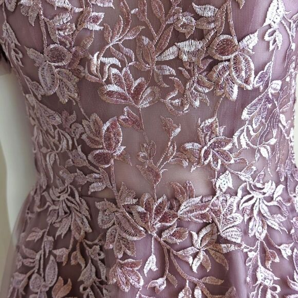 Party, Special Occasion Dress Mauve Lace, Sparkle and Tulle Size 4 NWOT - Picture 9 of 9